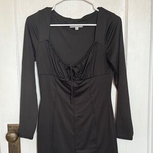 Gaze's Black Mini Long Sleeve Dress